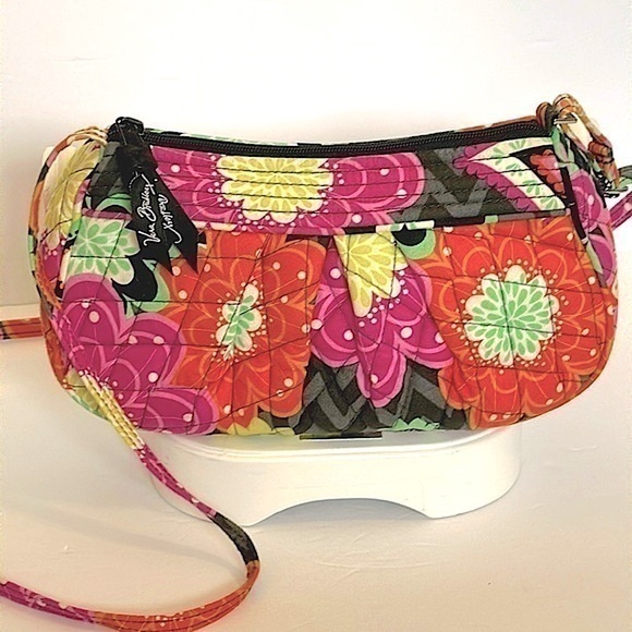 Vera Bradley Frannie Crossbody Purse in Ziggy Zinnia Pink Lining NWOT - Picture 1 of 13